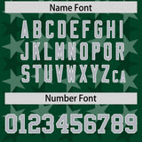 Custom Green Grey Personalized All Star Graffiti Pattern Authentic Football Jersey