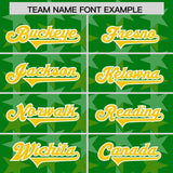 Custom Kelly Green Gold Personalized All Star Graffiti Pattern Authentic Football Jersey
