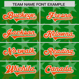 Custom Kelly Green Orange Personalized All Star Graffiti Pattern Authentic Football Jersey