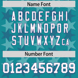 Custom Aqua Purple Personalized All Star Graffiti Pattern Authentic Football Jersey