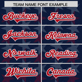 Custom Navy Red Personalized All Star Graffiti Pattern Authentic Football Jersey