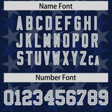 Custom Navy Royal Personalized All Star Graffiti Pattern Authentic Football Jersey