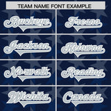 Custom Navy Grey Personalized All Star Graffiti Pattern Authentic Football Jersey