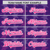 Custom Purple Pink Personalized All Star Graffiti Pattern Authentic Football Jersey