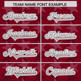 Custom Crimson Grey Personalized All Star Graffiti Pattern Authentic Football Jersey
