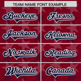 Custom Crimson Navy Personalized All Star Graffiti Pattern Authentic Football Jersey