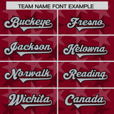 Custom Crimson Black Personalized All Star Graffiti Pattern Authentic Football Jersey