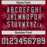 Custom Crimson Black Personalized All Star Graffiti Pattern Authentic Football Jersey