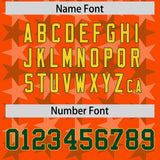Custom Orange Green Personalized All Star Graffiti Pattern Authentic Football Jersey