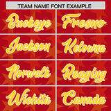 Custom Red Yellow Personalized All Star Graffiti Pattern Authentic Football Jersey