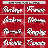 Custom Red Black Personalized All Star Graffiti Pattern Authentic Football Jersey