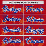 Custom Red Royal Personalized All Star Graffiti Pattern Authentic Football Jersey