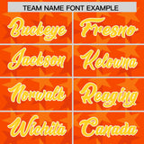 Custom Orange Gold Personalized All Star Graffiti Pattern Authentic Football Jersey