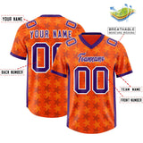 Custom Orange Purple Personalized All Star Graffiti Pattern Authentic Football Jersey