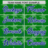Custom Kelly Green Royal Personalized All Star Graffiti Pattern Authentic Football Jersey