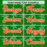 Custom Kelly Green Orange Personalized All Star Graffiti Pattern Authentic Football Jersey