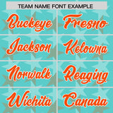 Custom Bright Green Orange Personalized All Star Graffiti Pattern Authentic Football Jersey