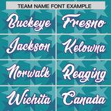 Custom Aqua Purple Personalized All Star Graffiti Pattern Authentic Football Jersey