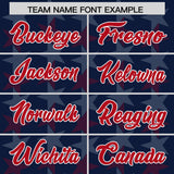 Custom Navy Red Personalized All Star Graffiti Pattern Authentic Football Jersey