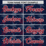 Custom Navy Crimson Personalized All Star Graffiti Pattern Authentic Football Jersey