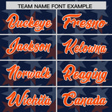 Custom Navy Orange Personalized All Star Graffiti Pattern Authentic Football Jersey