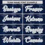 Custom Navy Grey Personalized All Star Graffiti Pattern Authentic Football Jersey