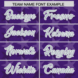 Custom Purple Grey Personalized All Star Graffiti Pattern Authentic Football Jersey
