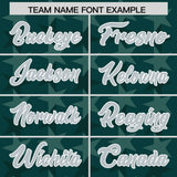 Custom Midnight Green Grey Personalized All Star Graffiti Pattern Authentic Football Jersey