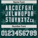 Custom Midnight Green Grey Personalized All Star Graffiti Pattern Authentic Football Jersey