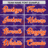 Custom Purple Orange Personalized All Star Graffiti Pattern Authentic Football Jersey