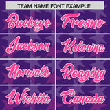 Custom Purple Pink Personalized All Star Graffiti Pattern Authentic Football Jersey