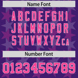 Custom Purple Pink Personalized All Star Graffiti Pattern Authentic Football Jersey
