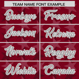 Custom Crimson Grey Personalized All Star Graffiti Pattern Authentic Football Jersey