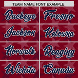 Custom Crimson Navy Personalized All Star Graffiti Pattern Authentic Football Jersey