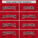 Custom Red Black Personalized All Star Graffiti Pattern Authentic Football Jersey