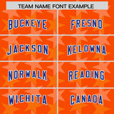 Custom Orange Royal Personalized All Star Graffiti Pattern Authentic Football Jersey