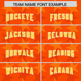 Custom Orange Gold Personalized All Star Graffiti Pattern Authentic Football Jersey