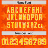 Custom Orange Gold Personalized All Star Graffiti Pattern Authentic Football Jersey