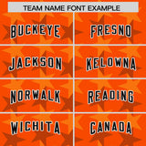Custom Orange Black Personalized All Star Graffiti Pattern Authentic Football Jersey