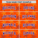 Custom Orange Purple Personalized All Star Graffiti Pattern Authentic Football Jersey