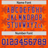 Custom Orange Purple Personalized All Star Graffiti Pattern Authentic Football Jersey