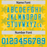 Custom Gold Aqua Personalized All Star Graffiti Pattern Authentic Football Jersey
