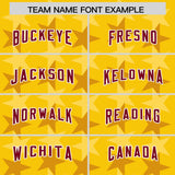 Custom Gold Crimson Personalized All Star Graffiti Pattern Authentic Football Jersey