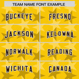 Custom Gold Black Personalized All Star Graffiti Pattern Authentic Football Jersey