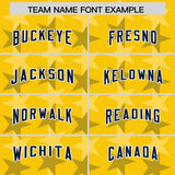 Custom Gold Navy Personalized All Star Graffiti Pattern Authentic Football Jersey