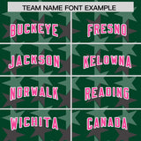 Custom Green Pink Personalized All Star Graffiti Pattern Authentic Football Jersey