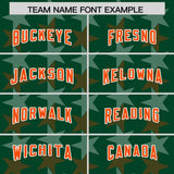 Custom Green Orange Personalized All Star Graffiti Pattern Authentic Football Jersey