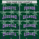 Custom Green Purple Personalized All Star Graffiti Pattern Authentic Football Jersey