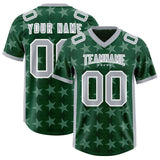 Custom Green Grey Personalized All Star Graffiti Pattern Authentic Football Jersey