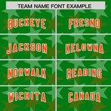 Custom Kelly Green Orange Personalized All Star Graffiti Pattern Authentic Football Jersey